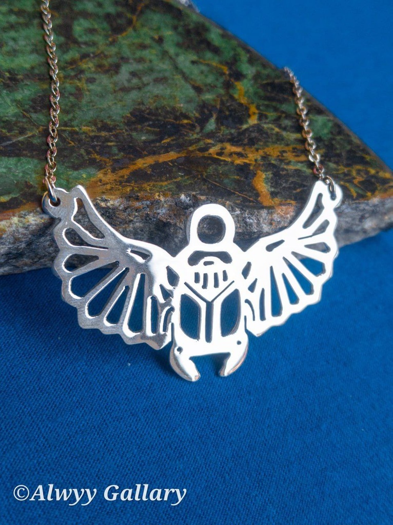 Egyptian Scarab with wings of maat